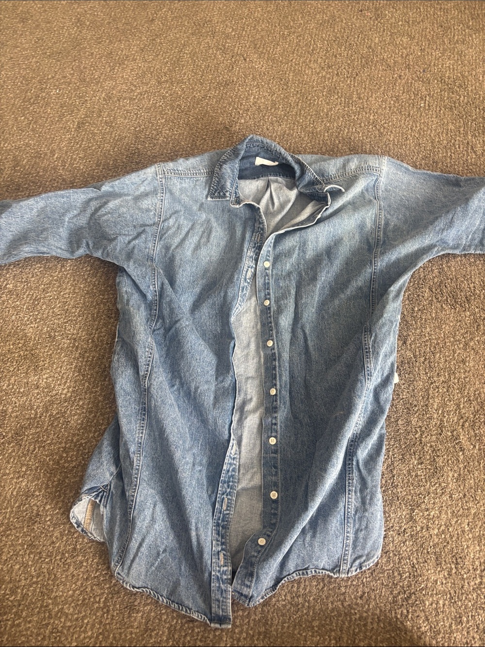 Universal Thread Light Denim Long Sleeve Shirt Dress